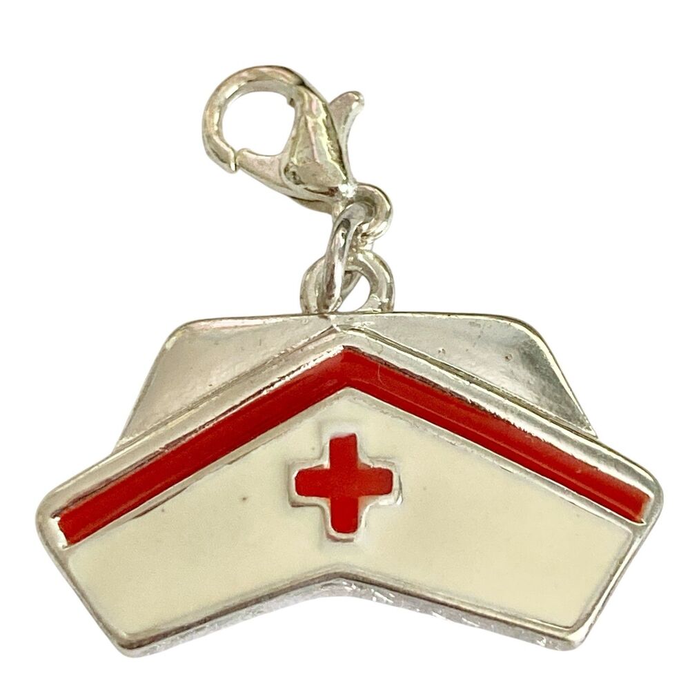 Nursing Cap Clip On Charm Zipper Pull Bag Purse Charm Graduation Gift RN LPN CNA